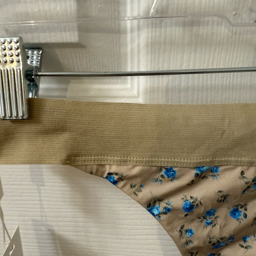 [NWT] Frankie's Bikinis Tan and Blue Floral Bikini S/M, Spring Bloom pattern - Picture 7 of 10